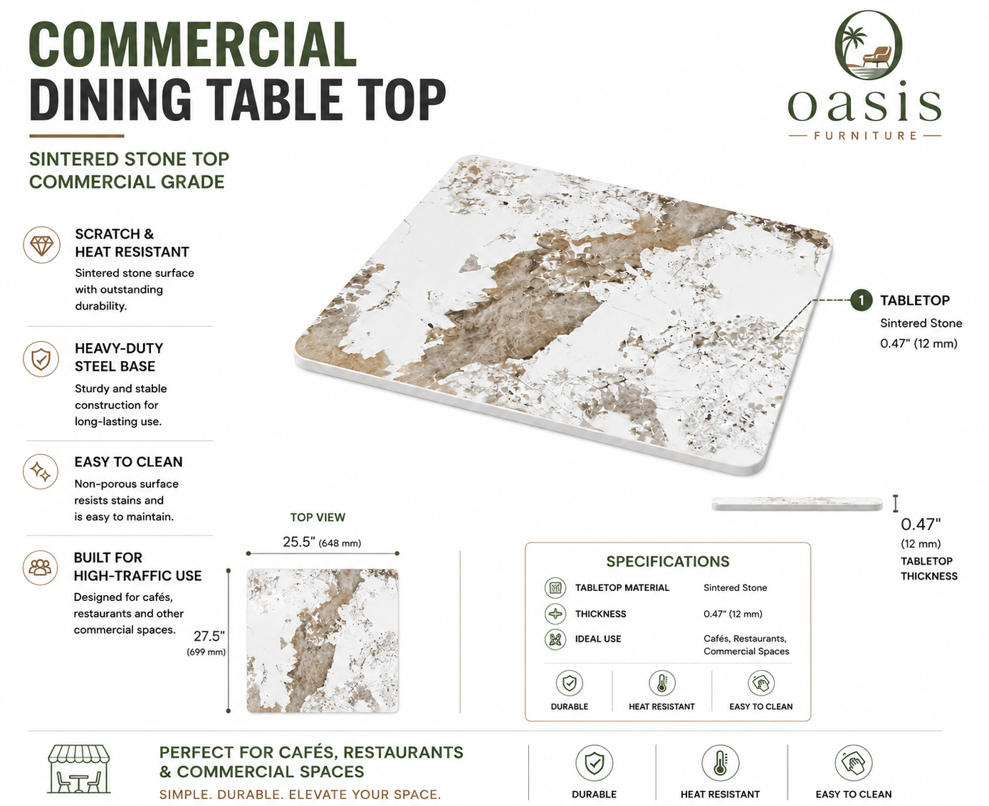 Commercial Dining Table Top