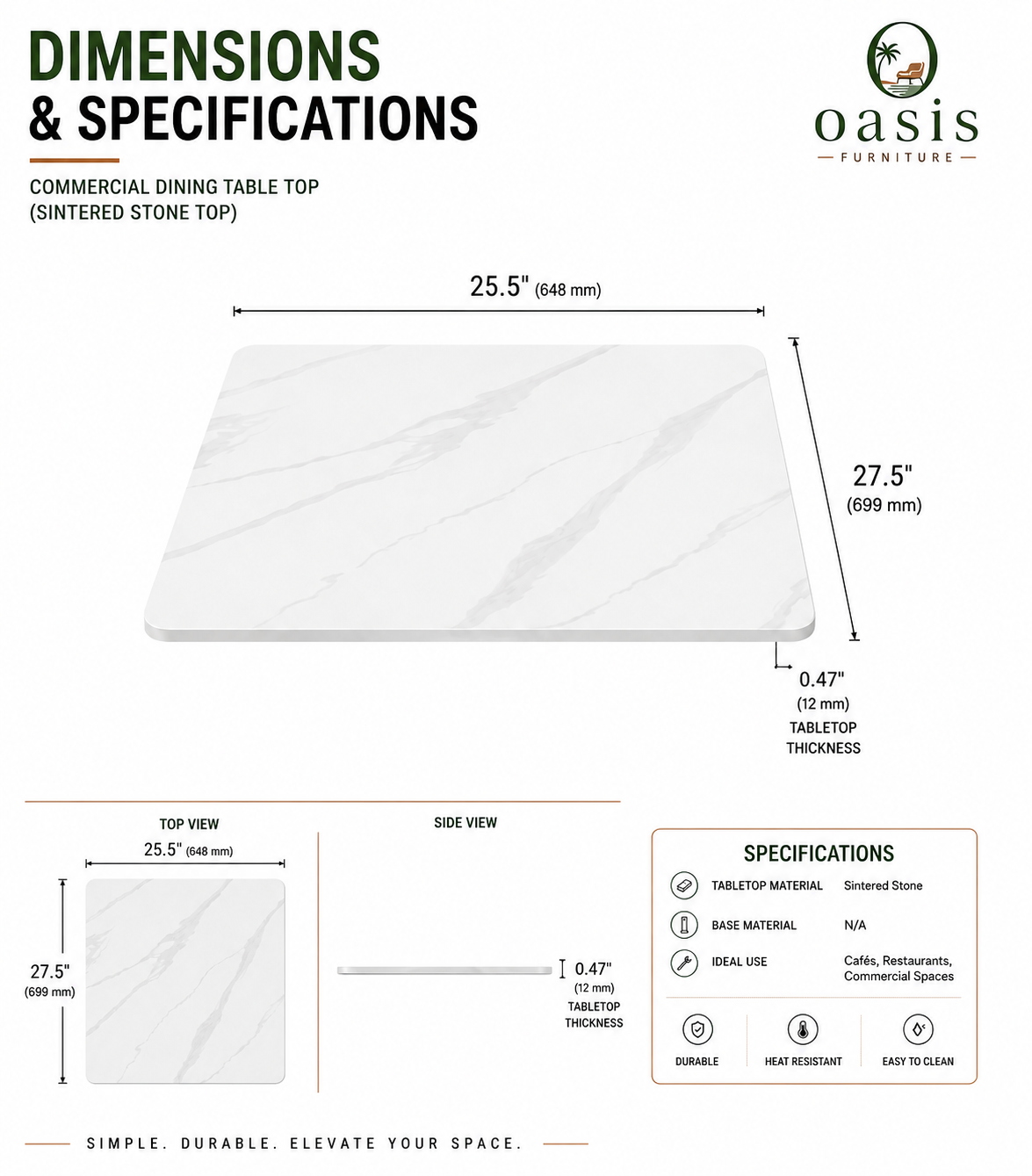 Commercial Dining Table Top