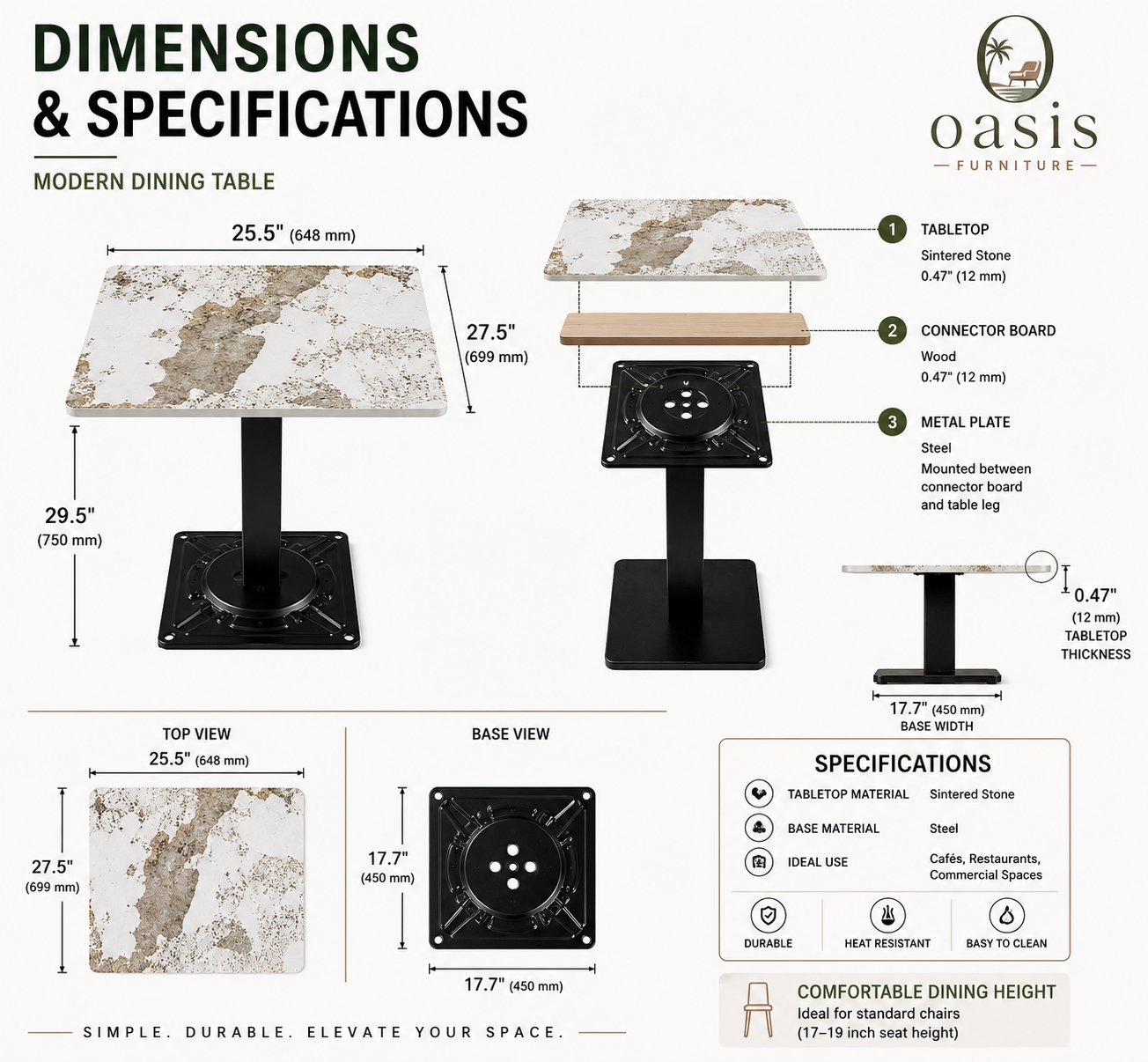 Commercial Dining Table