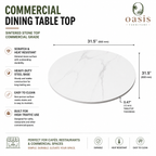 Circular Commercial Dining Table Top