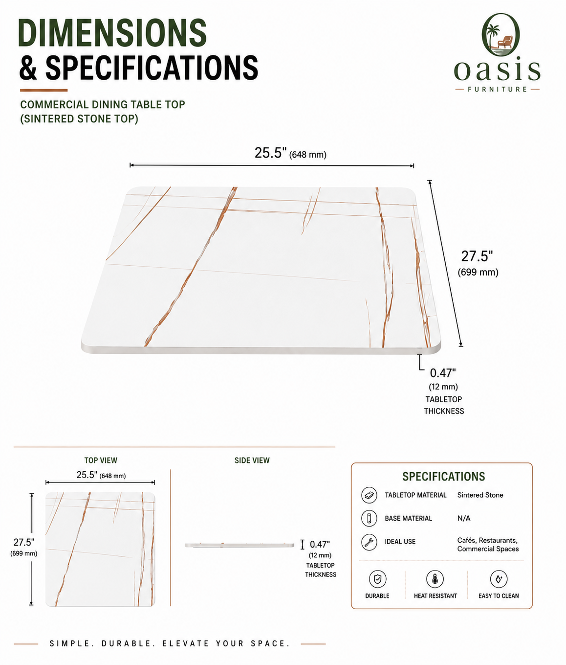 Commercial Dining Table Top