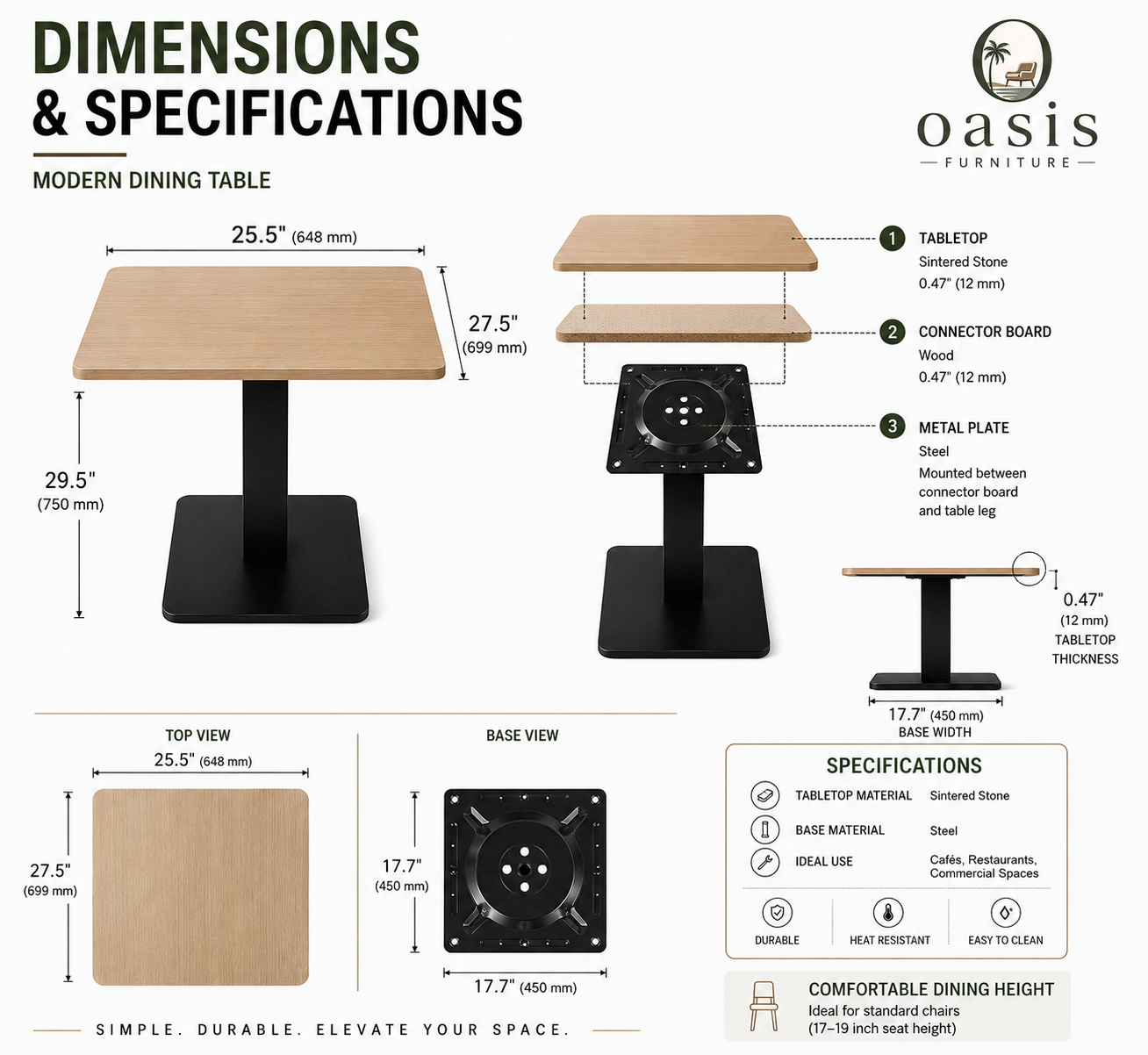 Commercial Dining Tabe