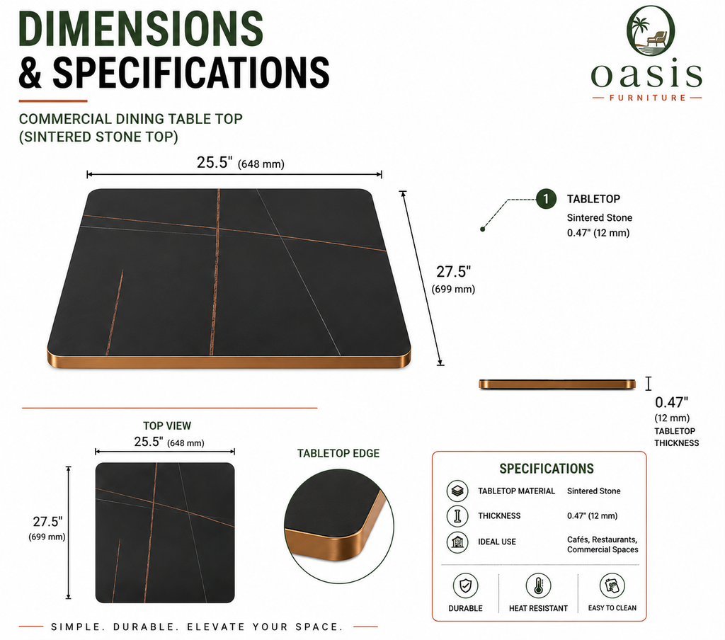 Commercial Dining Table Top
