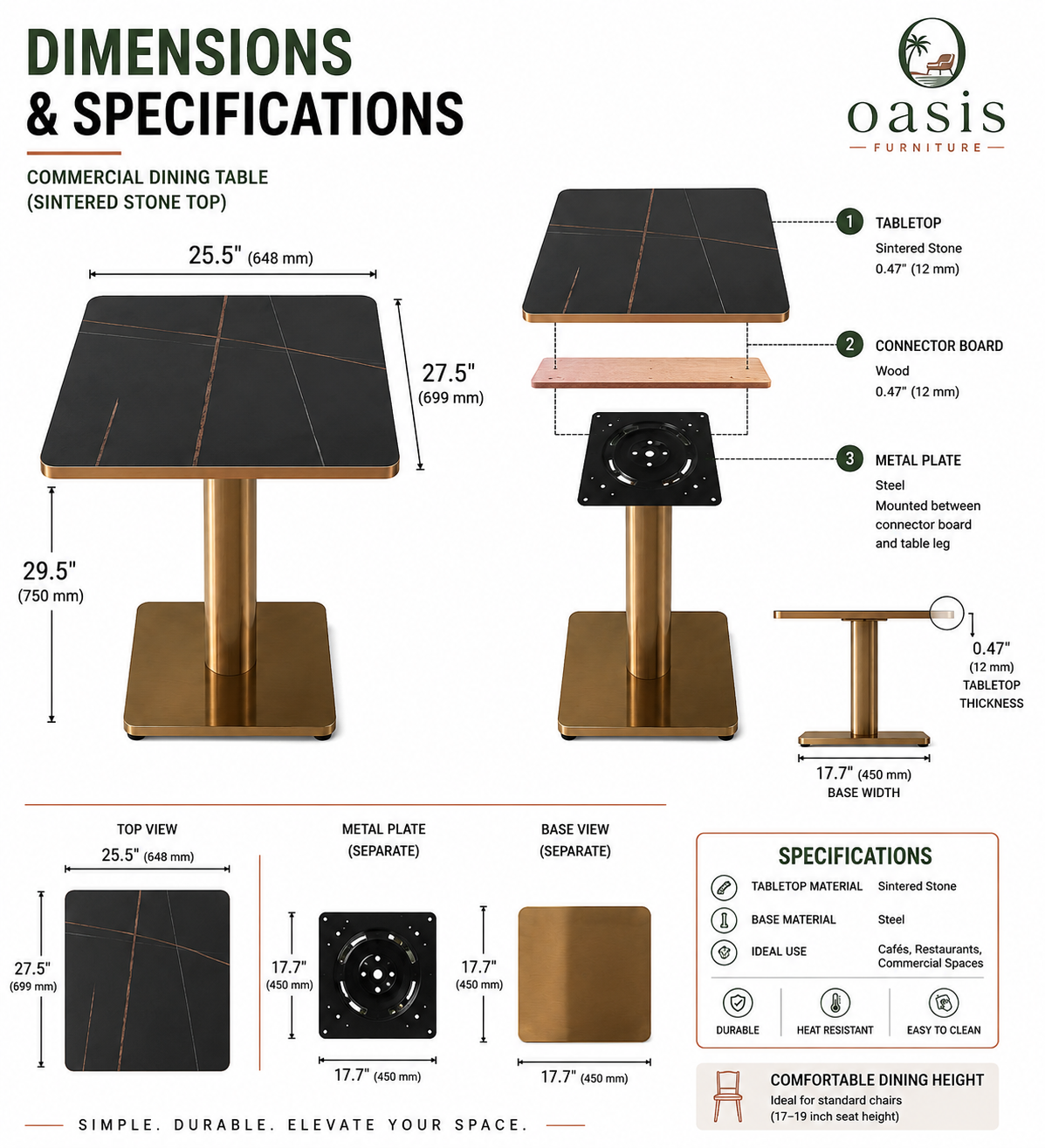 Commercial Dining Table