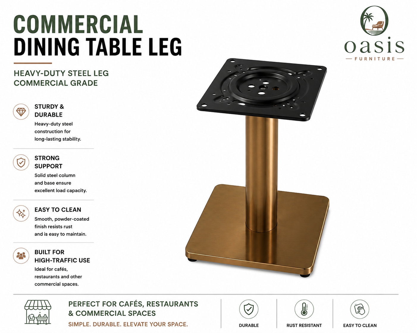 COMMERCIAL DINING TABLE LEG