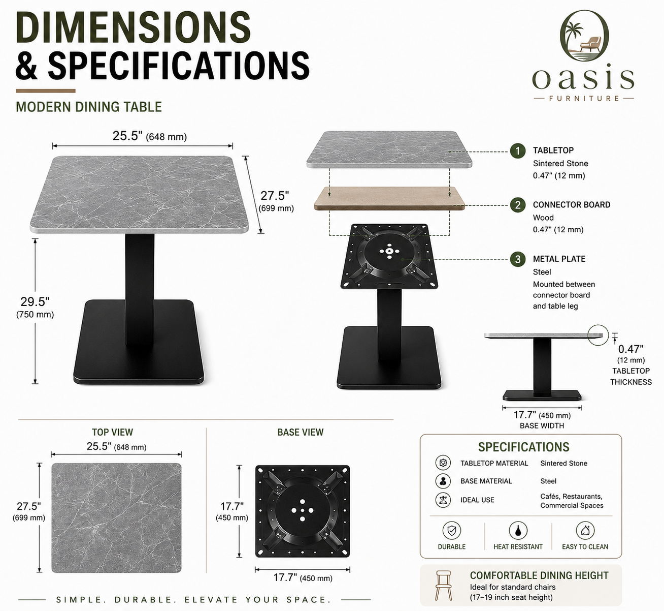 Commercial Dining Table