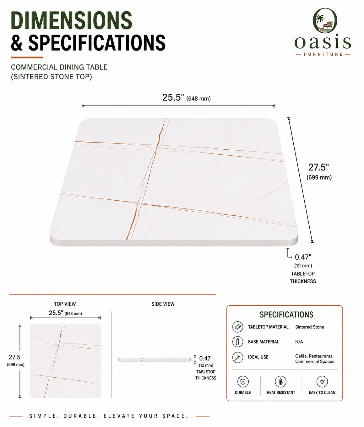 Commercial Dining Table Top