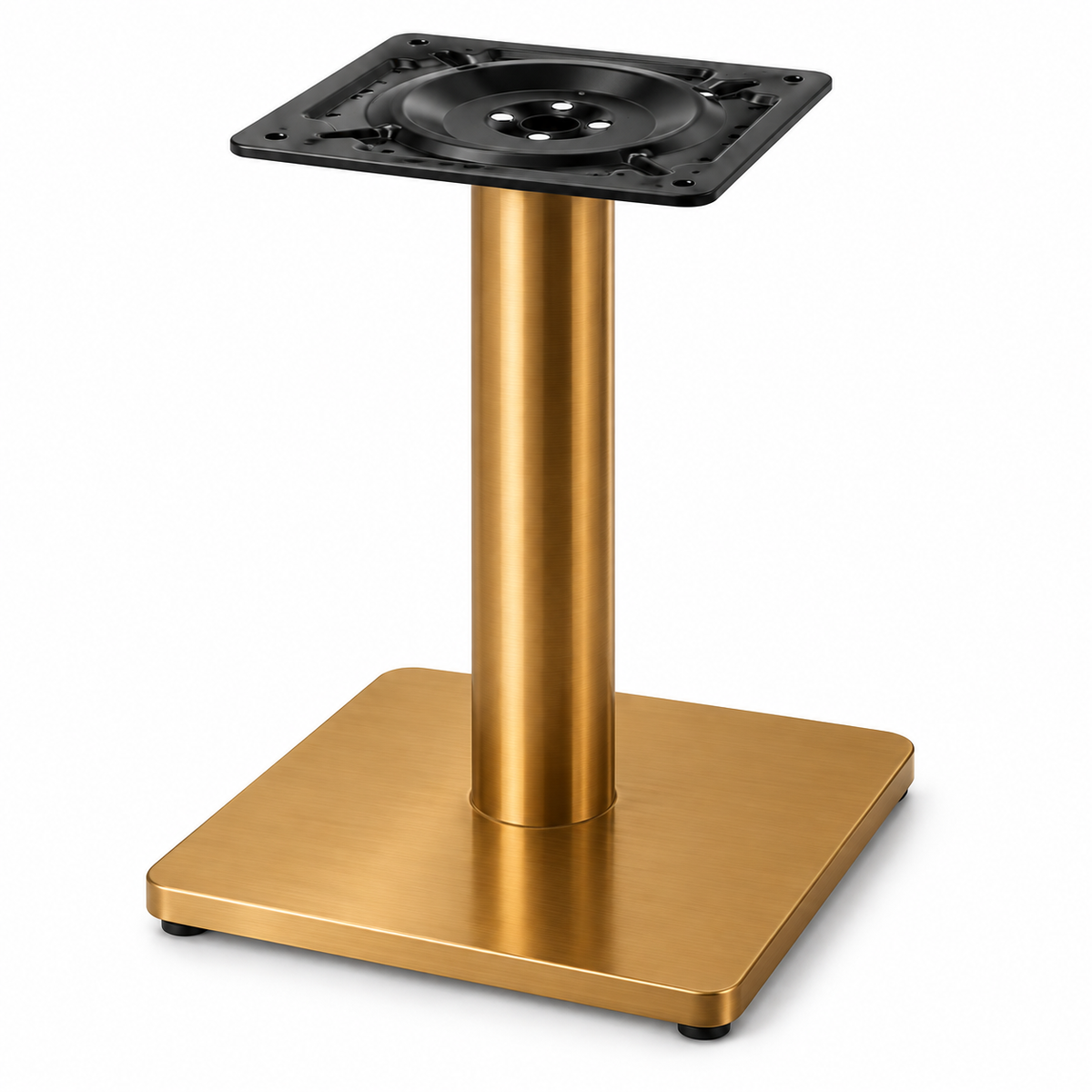 Brushed gold steel table base